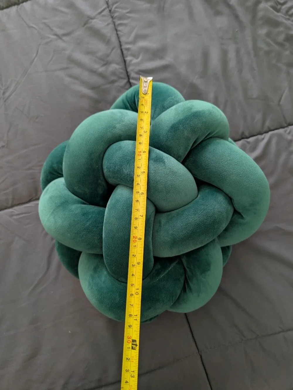 Plush Knot Throw Pillow - Deep Green